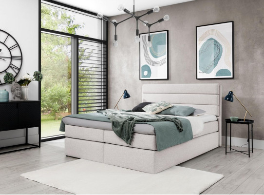 White Bed Box Spring Bed 180x200 Bedroom Design Double Hotel Modern Furniture